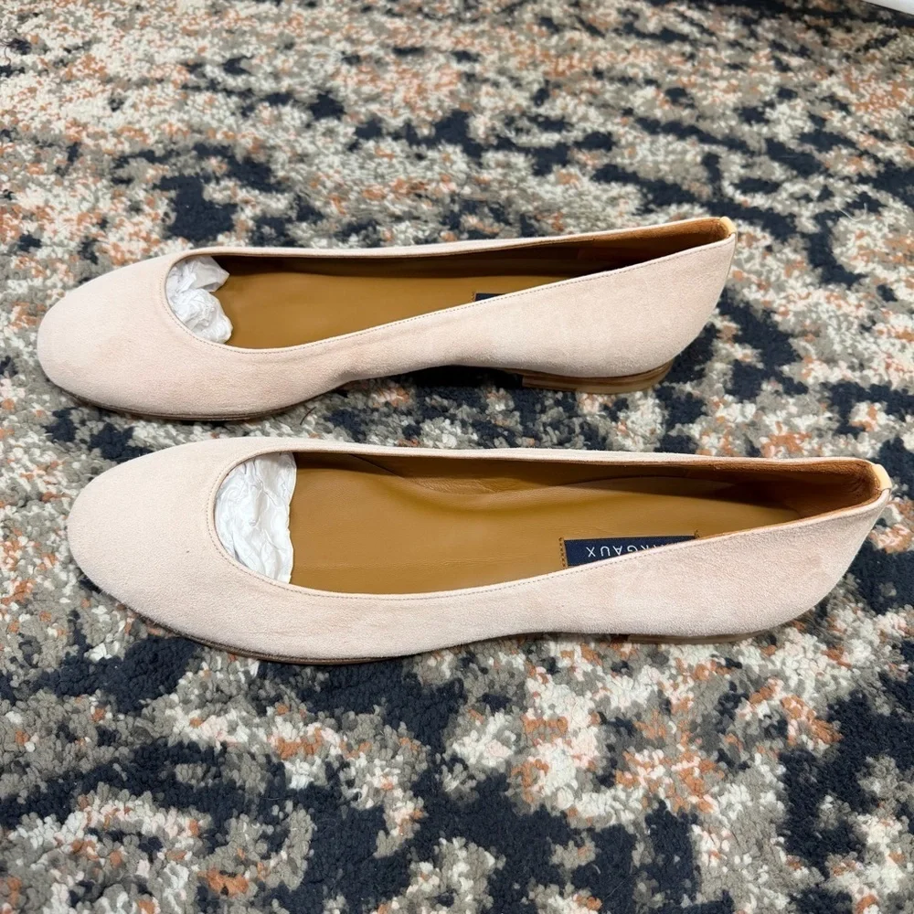 NWOT Margaux Classic Round Toe Flats in “Blush” Pink Suede Size 11.5 Narrow